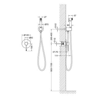 Гигиенический душ со смесителем Timo Saona 2389/13SM никель матовый